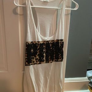 White PINK racer back